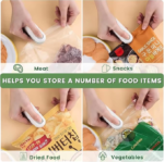 Household Portable Rechargeable Vacuum Sealer 2 in 1 Mini Snack Heat Sealer Snack Plastic Bag White Vacuum Household Daily Storage Bag - Image 9