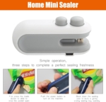 Household Portable Rechargeable Vacuum Sealer 2 in 1 Mini Snack Heat Sealer Snack Plastic Bag White Vacuum Household Daily Storage Bag - Image 4