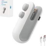 Household Portable Rechargeable Vacuum Sealer 2 in 1 Mini Snack Heat Sealer Snack Plastic Bag White Vacuum Household Daily Storage Bag