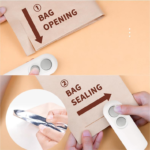 Household Portable Rechargeable Vacuum Sealer 2 in 1 Mini Snack Heat Sealer Snack Plastic Bag White Vacuum Household Daily Storage Bag - Image 2