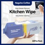 Kitchen Wet Wipes Anti Grease Oil Stain Remover - Hygienic, Quick-Dry Tissue Cloths 80pcs Pack*20